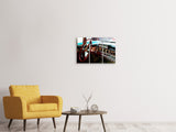 Leinwandbild 3-teilig Interieur eine Oldtimers