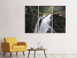 Leinwandbild 3-teilig Der Gollinger Wasserfall