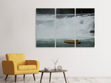 Leinwandbild 3-teilig Aussichtsplattform am Wasserfall