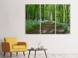 Leinwandbild 3-teilig Wir lieben den Sommer im Wald
