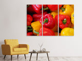 Leinwandbild 3-teilig Frische Gemüsepaprika