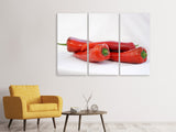 Leinwandbild 3-teilig Chilis