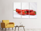 Leinwandbild 3-teilig Chilis
