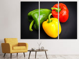 Leinwandbild 3-teilig Bunte Paprikas