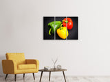 Leinwandbild 3-teilig Bunte Paprikas