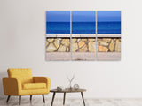 Leinwandbild 3-teilig An der Strandpromenade