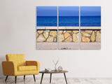 Leinwandbild 3-teilig An der Strandpromenade