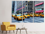Leinwandbild 3-teilig Manhattan - Taxi bitte