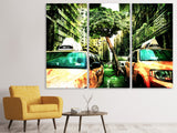 Leinwandbild 3-teilig Taxi Fantasie