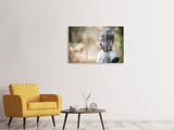 Leinwandbild 3-teilig Buddha aus Stein