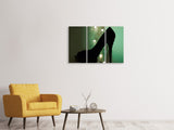 Leinwandbild 3-teilig Schwarzer High Heel
