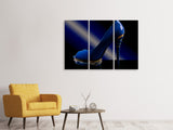 Leinwandbild 3-teilig Der blaue High Heel