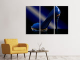 Leinwandbild 3-teilig Der blaue High Heel