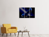 Leinwandbild 3-teilig Der blaue High Heel