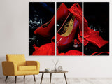 Leinwandbild 3-teilig Rote High Heels
