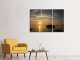Leinwandbild 3-teilig Liebe den Sonnenuntergang am Meer