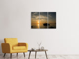 Leinwandbild 3-teilig Liebe den Sonnenuntergang am Meer