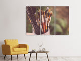 Leinwandbild 3-teilig XL Pinsel