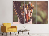 Leinwandbild 3-teilig XL Pinsel