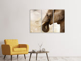 Leinwandbild 3-teilig Portrait eines Elefant