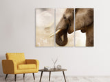 Leinwandbild 3-teilig Portrait eines Elefant