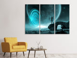 Leinwandbild 3-teilig Fantasy im Universum