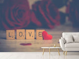 Fototapete Liebe in Buchstaben