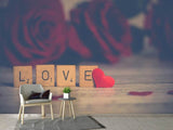 Fototapete Liebe in Buchstaben