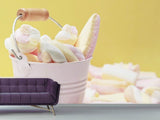 Fototapete Marshmallow im Eimer