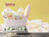 Fototapete Marshmallow im Eimer
