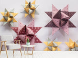 Fototapete Origami Bunte Sterne