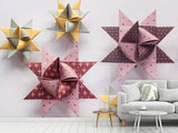 Fototapete Origami Bunte Sterne