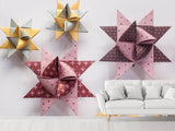 Fototapete Origami Bunte Sterne