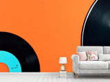 Fototapete Retro Schallplatten Motiv