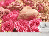 Fototapete Romantische Rosen mit Herz