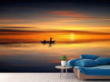 Fototapete Romantischer Sonnenuntergang auf dem Meer