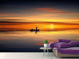Fototapete Romantischer Sonnenuntergang auf dem Meer