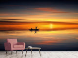 Fototapete Romantischer Sonnenuntergang auf dem Meer