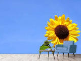 Fototapete Sonnenblume mit blauem Himmel