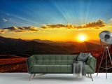 Fototapete Sonnenuntergang in der Welt der Berge