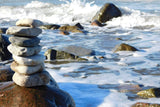 Fototapete Steinstapel am Meer