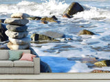 Fototapete Steinstapel am Meer