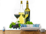 Fototapete Weisswein und Rotwein