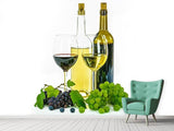 Fototapete Weisswein und Rotwein