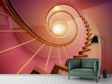 Fototapete Wendeltreppe in pink