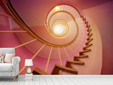 Fototapete Wendeltreppe in pink