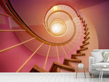 Fototapete Wendeltreppe in pink