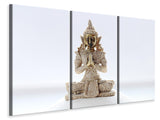 Leinwandbild 3-teilig Skulptur eines Buddhas