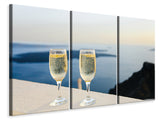 Leinwandbild 3-teilig Wir lieben Champagner