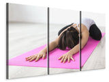 Leinwandbild 3-teilig Yoga Übung
